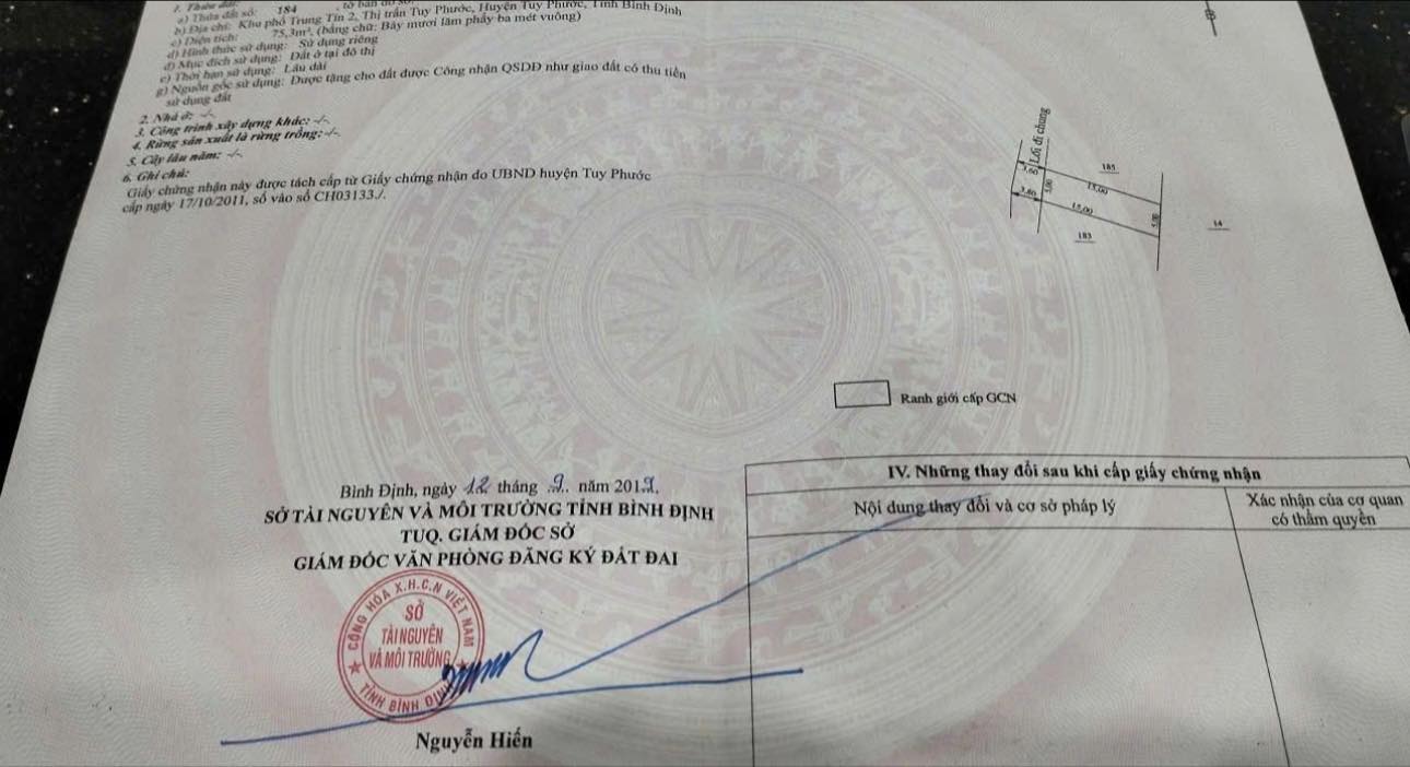 Đất nền tại Trung Tín Tuy Phước 75m² giá 470 triệu - Đầu tư sinh lời ngay!