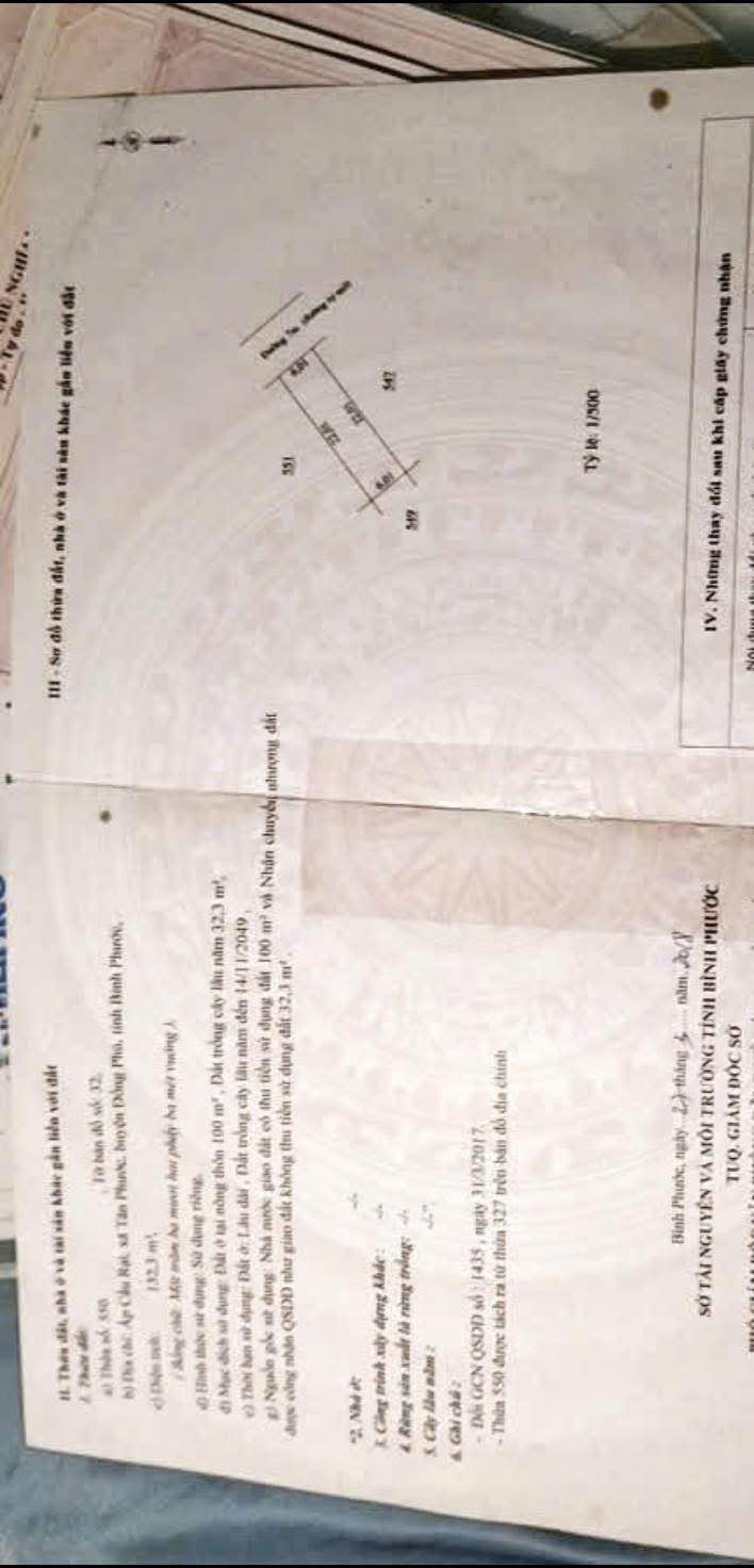 Đất nền khu dân cư Hữu Phúc, Đồng Phú, 1380m² chỉ 600 triệu - Cơ hội đầu tư hấp dẫn!