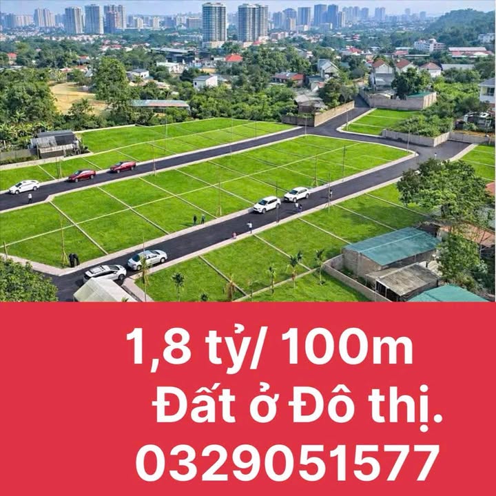 Đất ở đô thị Phường Tùng Thiện - Sơn Tây 100m² giá 1,8 tỷ - Cơ hội đầu tư hấp dẫn!