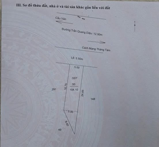 Nhà mặt tiền đường Trần Quang Diệu, Quận 3, 104m² giá 7 tỷ - Cơ hội đầu tư tuyệt vời!