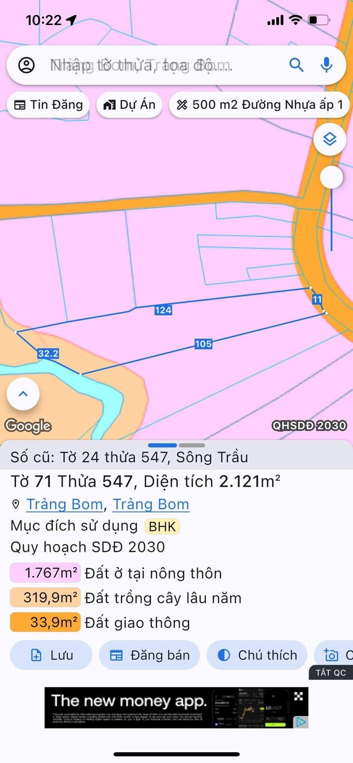Đất nền 2.121m² xã Trảng Bom, Đồng Nai - Cơ hội đầu tư hấp dẫn!