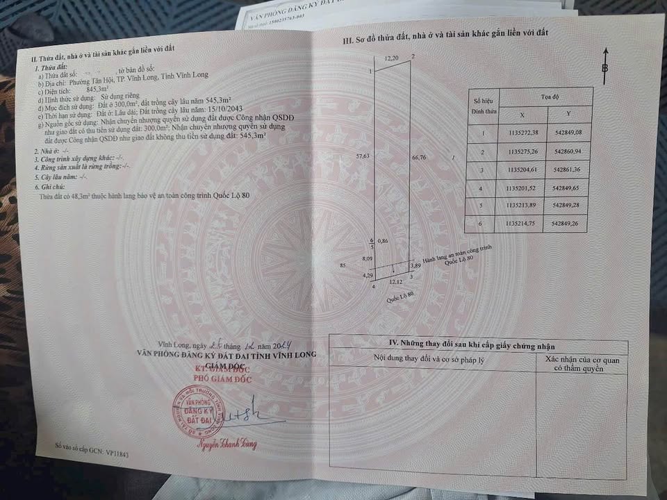 Đất mặt tiền Quốc lộ 80, Phường Tân Hội, 834m² giá 8.34 tỷ - Đầu tư sinh lời ngay!