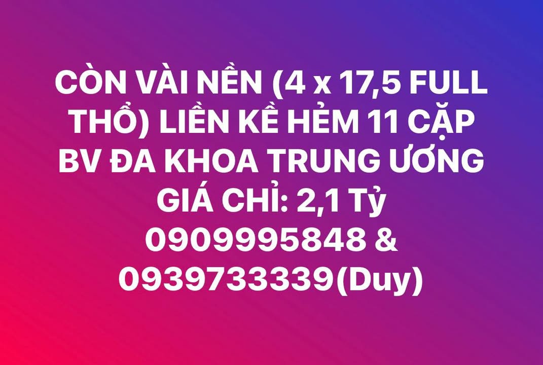 Đất nền liền kề Hẻm 11 Nguyễn Văn Linh 70m² giá chỉ 2,1 tỷ - Cơ hội đầu tư tuyệt vời!