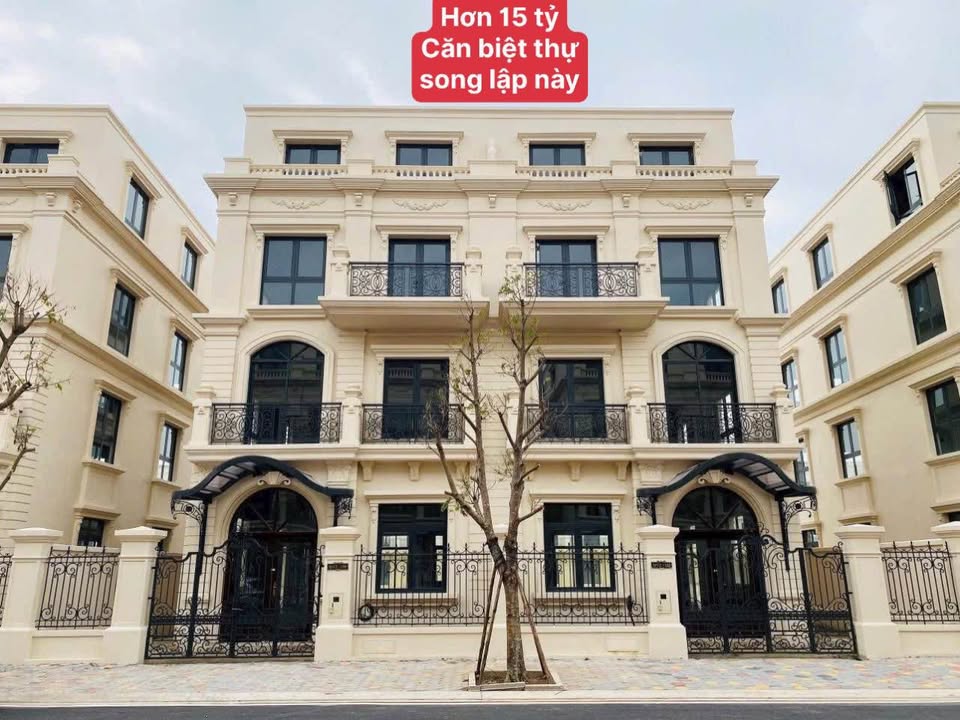 Biệt thự Townhouse Đảo Vua Hải Phòng 180m² giá 15 tỷ - Thiết kế tân cổ điển sang trọng!