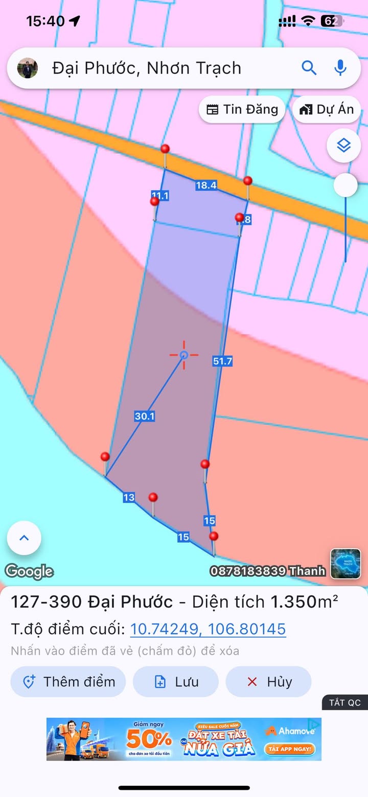 Đất Farm Phú Hữu 13.000m² giá 7.128 tỷ - View sông tuyệt đẹp!