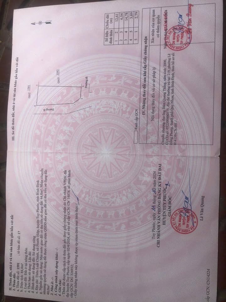 Đất nền Phước Hiệp 85m² giá thỏa thuận - Gần tháp bánh ít, view ruộng thoáng mát!