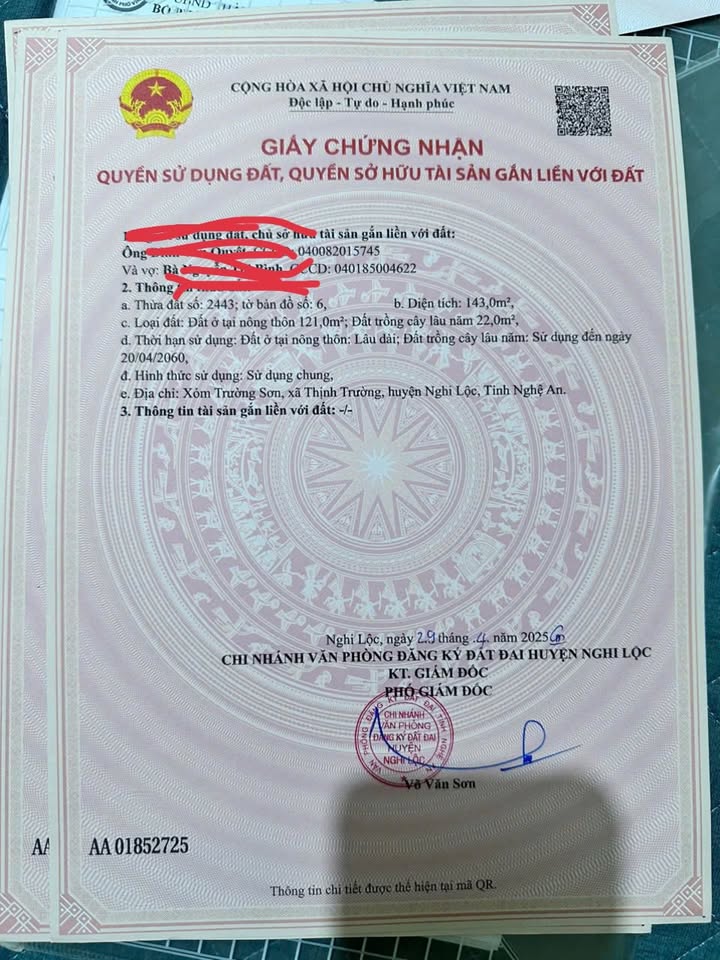 Đất nền đẹp tại Thịnh Trường, Nghi Lộc 143m² giá 1.5 tỷ - Đầu tư sinh lời hấp dẫn!