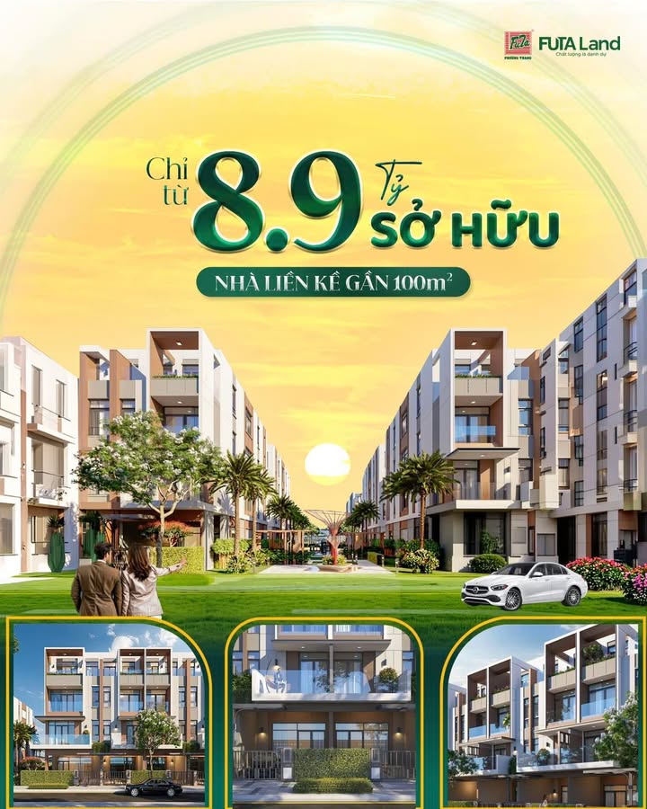 Nhà phố liền kề FUTA KIM PHÁT Đà Nẵng 100m² giá 8.9 tỷ - Đầu tư bền vững!