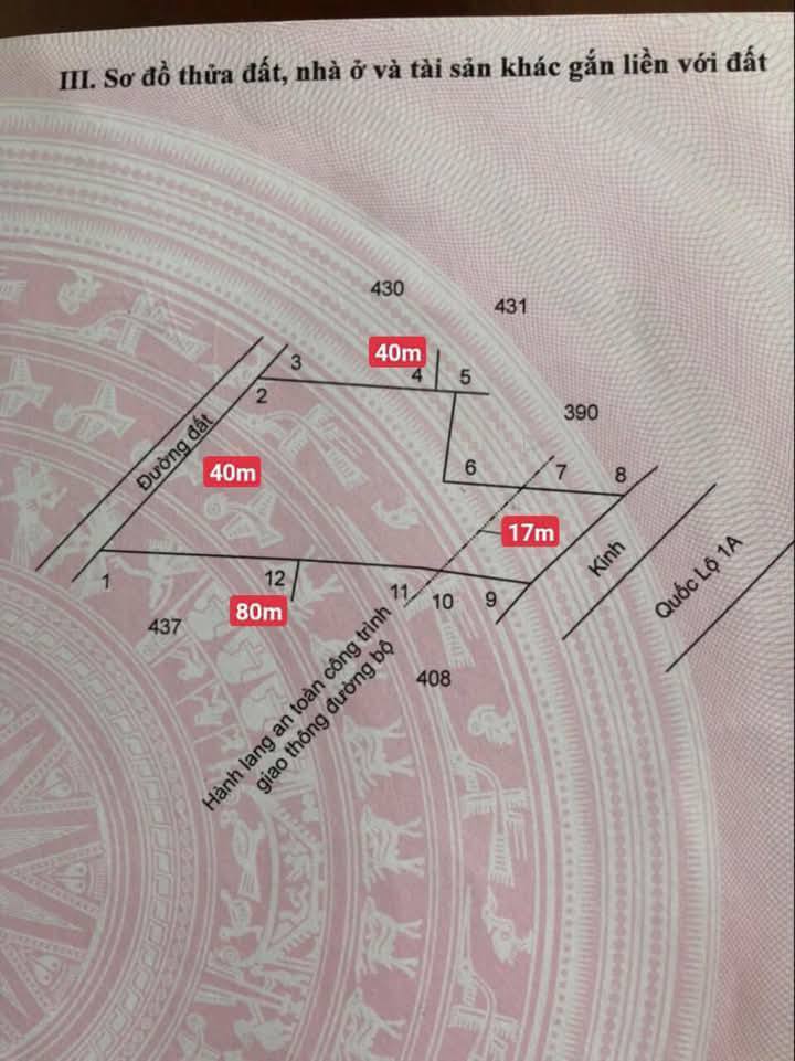 Đất mặt tiền Quốc lộ 1A, xã Song Phú, 2.017m² giá 7.059 tỷ - Cơ hội đầu tư vàng!