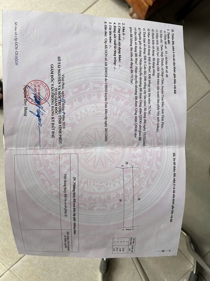 Đất nền kinh doanh Thị trấn Hợp Châu, Tam Đảo 165m² giá 2.4 tỷ - Đầu tư ngay!