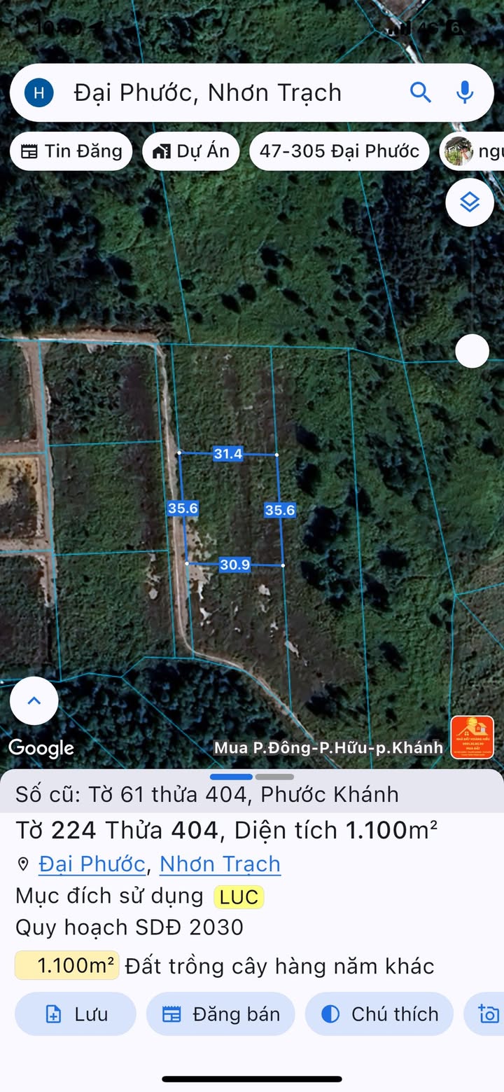 Đất nền 1100m² Phước Khánh - Giá chỉ 1.5 tỷ - Sổ hồng riêng sang tên ngay!