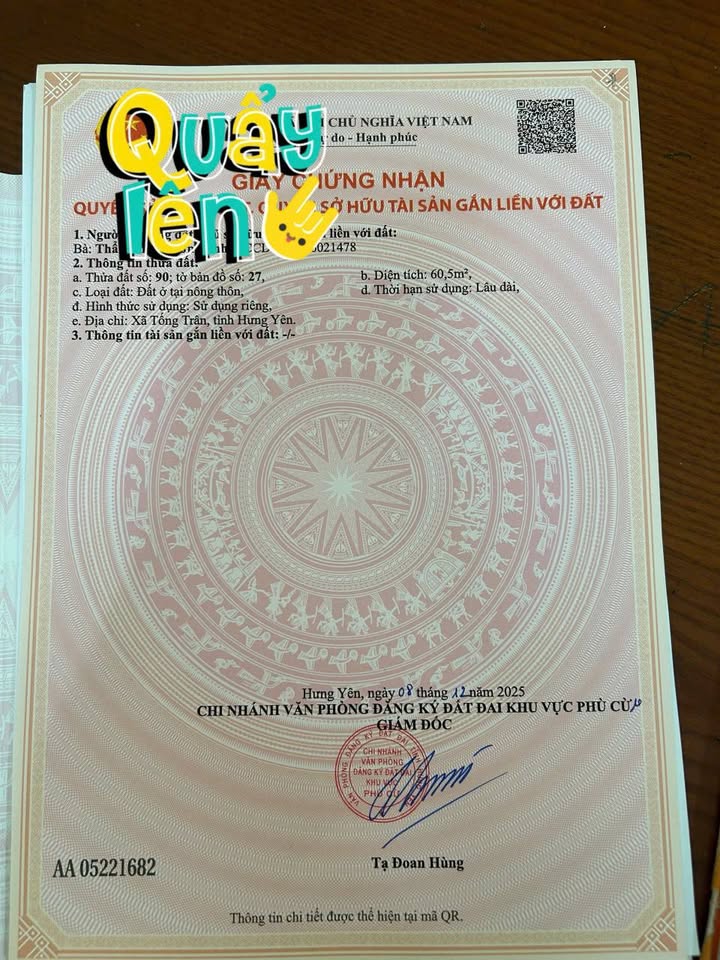 Lô đất đẹp tại Phù Cừ, Hưng Yên 60.5m² - Cơ hội đầu tư tuyệt vời!