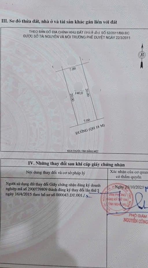 Đất nền Khu Đồng Dâu, Phường Hưng Dũng, 140m² giá 3.x tỷ - Hướng Đông tứ mệnh