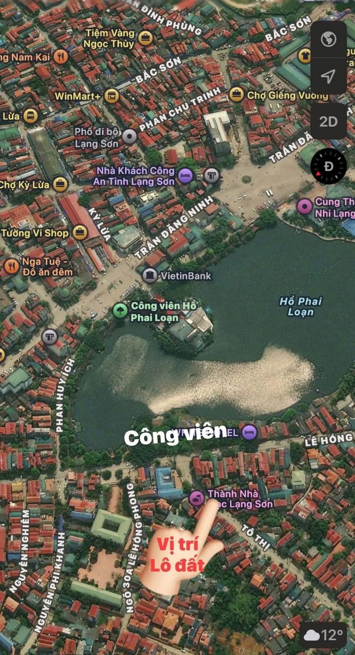 Đất nền trung tâm TP Lạng Sơn 75.8m² giá 3.66 tỷ - Cơ hội đầu tư hiếm có!