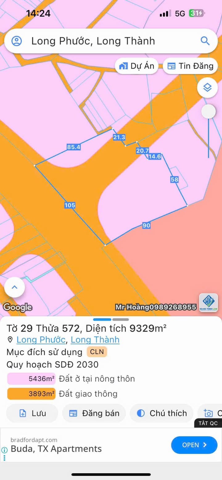 Đất nền 9.400m² mặt tiền QL51 Long Thành - Cơ hội đầu tư vàng giá 75 tỷ