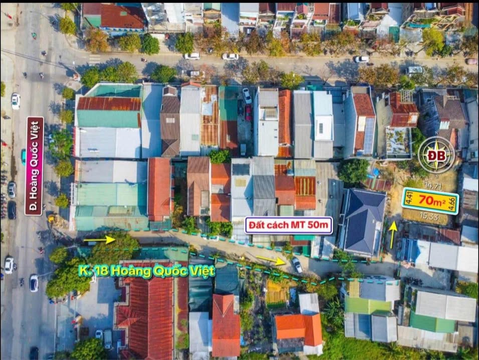 Đất kiệt ô tô 4m đường Hoàng Quốc Việt, 70m² giá 2 tỷ - Sổ hồng riêng, pháp lý chuẩn!