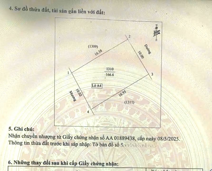 Đất đấu giá phường Hưng Lộc 166,6m² giá 3,998 tỷ - Cơ hội đầu tư tuyệt vời!