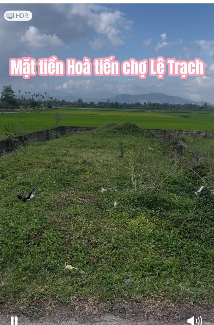 Lô đất mặt tiền chợ Lệ Trạch Hòa Tiến 108m² giá 1.6 tỷ - Đầu tư sinh lời ngay!