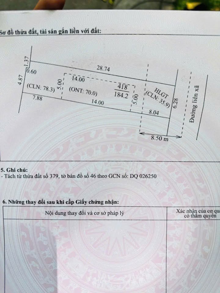 Đất nền xã Hoàng Vân, Hiệp Hòa 185m² giá 1 tỷ - Đường trải nhựa đẹp như băng