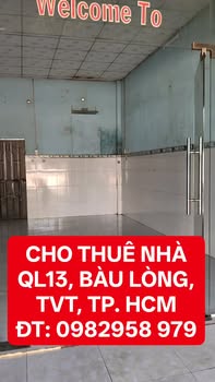 Nhà cho thuê tại QL13, xã Trừ Văn Thố, Huyện Bàu Bàng - Kinh doanh, ở ngay!