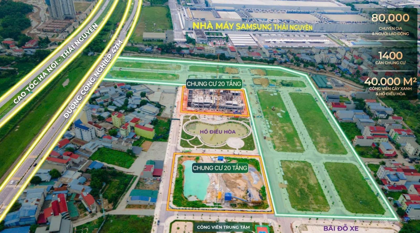 Căn hộ Yên Bình Complex tòa TT03 Phổ Yên 61.6m² giá từ 2x triệu - Đầu tư sinh lời ngay!