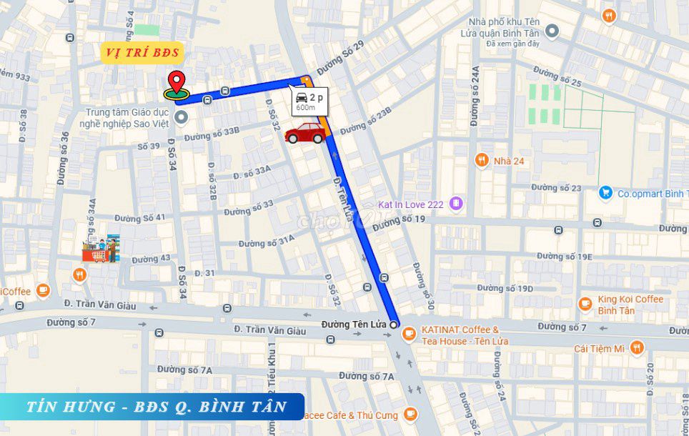 Bán đất hẻm ô tô Tên Lửa, Bình Trị Đông B, 4.3 x 19m, giá 5.75 tỷ - Gần Aeon Mall!