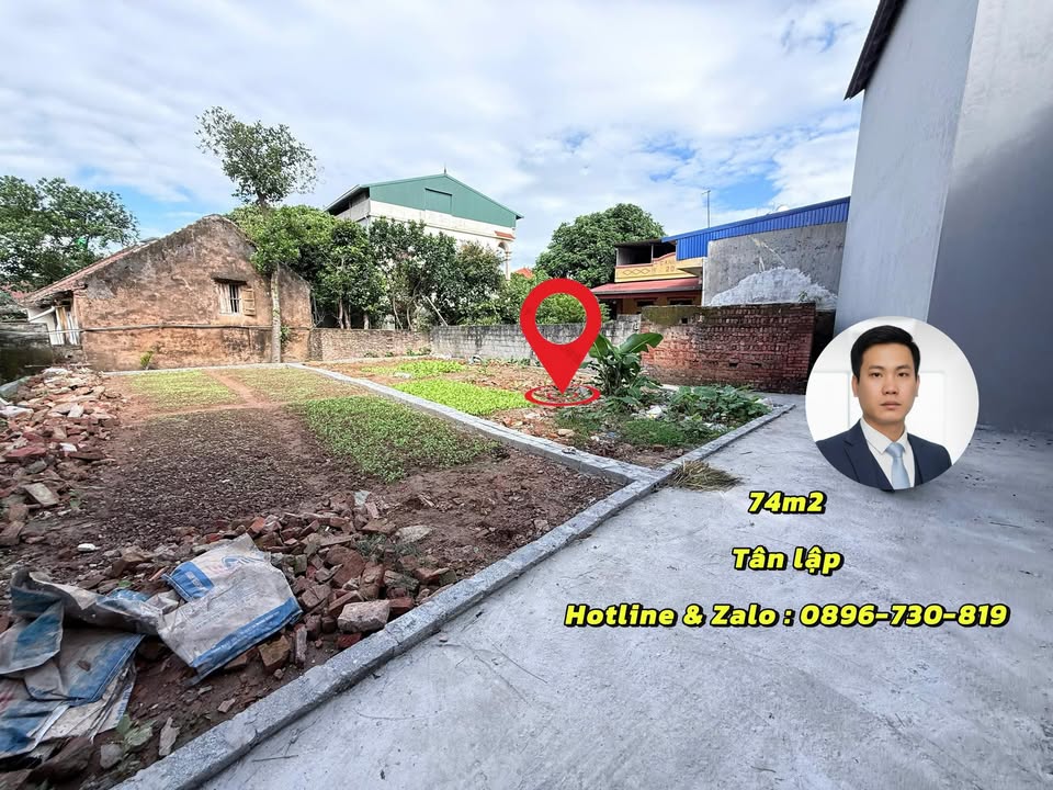 Đất thổ cư Tân Lập, Yên Mỹ 74m² giá chỉ 1 tỷ - Đầu tư sinh lời ngay!
