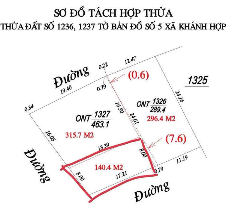 Đất nền xã Khánh Hợp 140,4m² giá chỉ 2 tỷ - Vị trí đẹp, dân cư đông đúc!