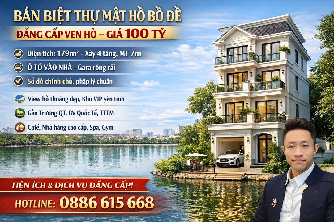 Biệt thự phố Bồ Đề, Long Biên 179m² giá 100 tỷ - Sổ đỏ chính chủ!