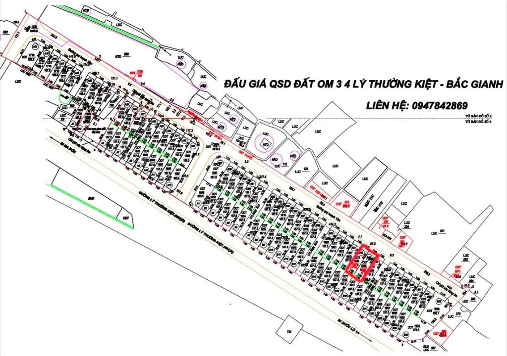 Đất nền bán gấp tại Lý Thường Kiệt, Bắc Giang - 315m² giá 3 tỷ