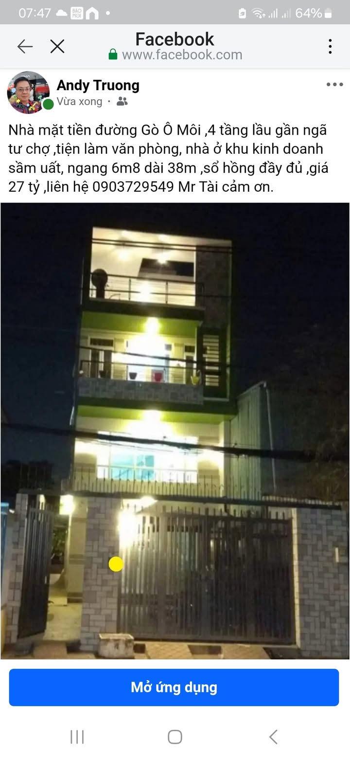 Nhà mặt tiền đường Gò Ô Môi Quận 7 258m² giá 27 tỷ - Đầu tư sinh lời lý tưởng!