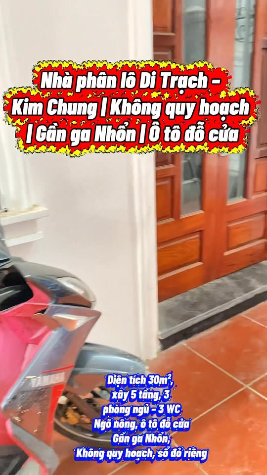 Nhà phân lô Di Trạch - Kim Chung 30m² giá 6.9 tỷ - Ô tô đỗ cửa, gần ga Nhổn