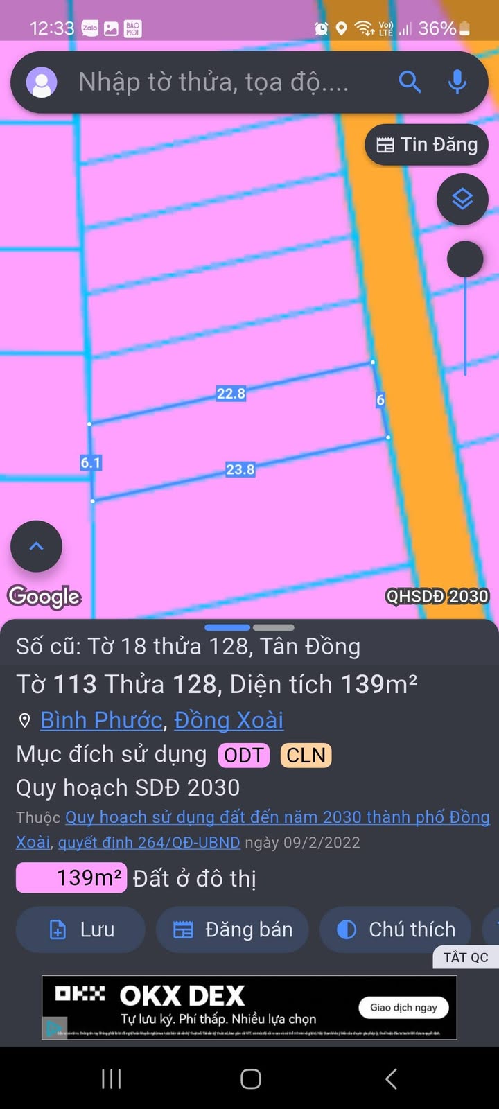 Đất thổ cư Tân Đồng 3, Bình Phước 138m² - Giá chỉ 850 triệu hấp dẫn!