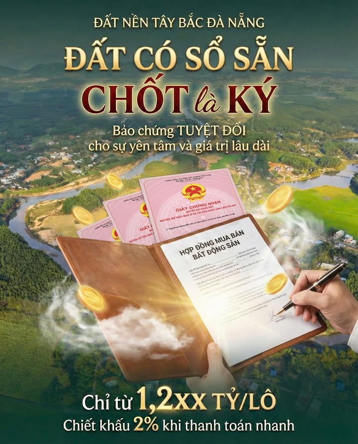 Đất nền Hòa Phong Đà Nẵng 120m² giá 1.2 tỷ - Hạ tầng hoàn thiện!