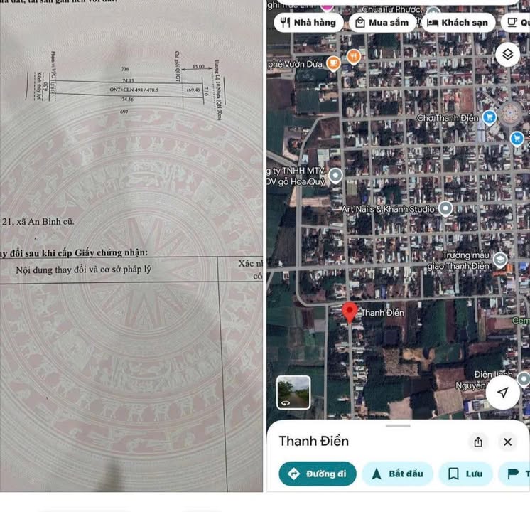 Đất nền Xã Thanh Điền, Huyện Châu Thành, 518m² giá 650 triệu - Gần chợ trụ nhọn!