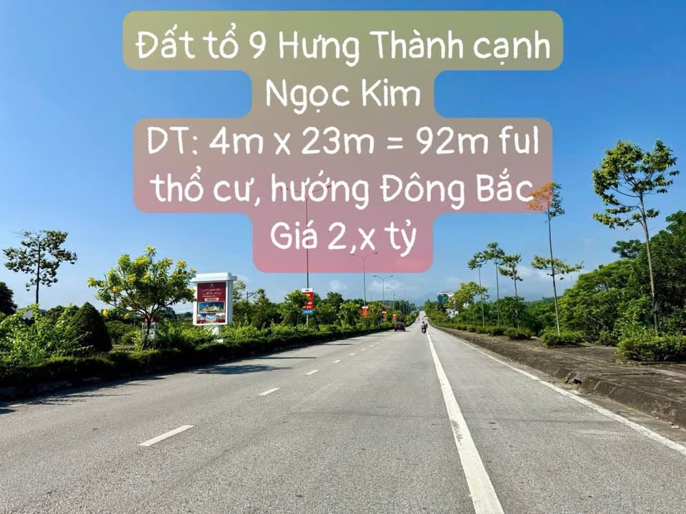 Đất thổ cư phường Hưng Thành 92m² giá thỏa thuận - Gần ngã Tám và BIG C GO!