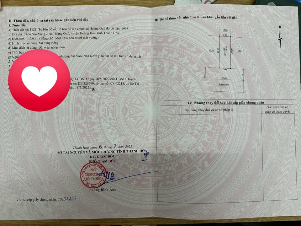 Lô đất Trục Chính Hoằng Quý 140m² giá 2 tỷ - Cơ hội đầu tư hấp dẫn!