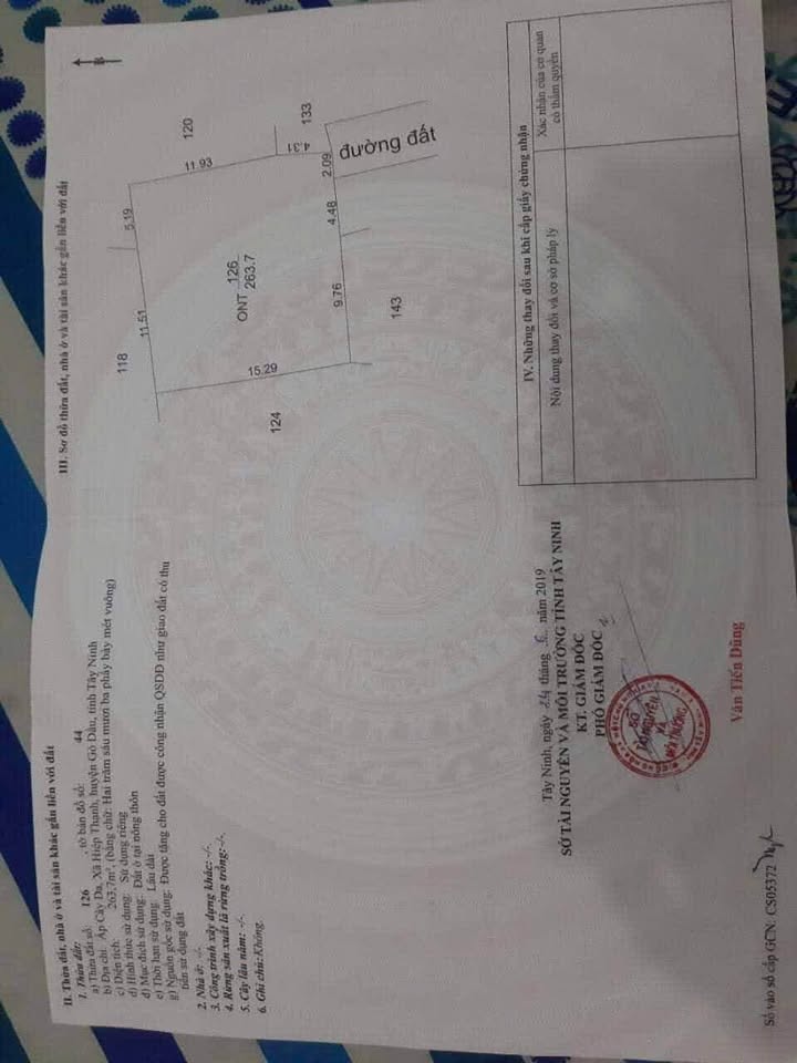 Đất nền Ấp Cây Da, Hiệp Thạnh, Gò Dầu, 288m² chỉ 750 triệu - Đầu tư sinh lời!