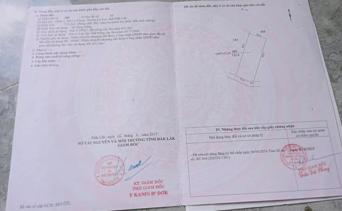 Đất nền chính chủ tại xã Cư Elang, 720m² - Giá thỏa thuận hấp dẫn!