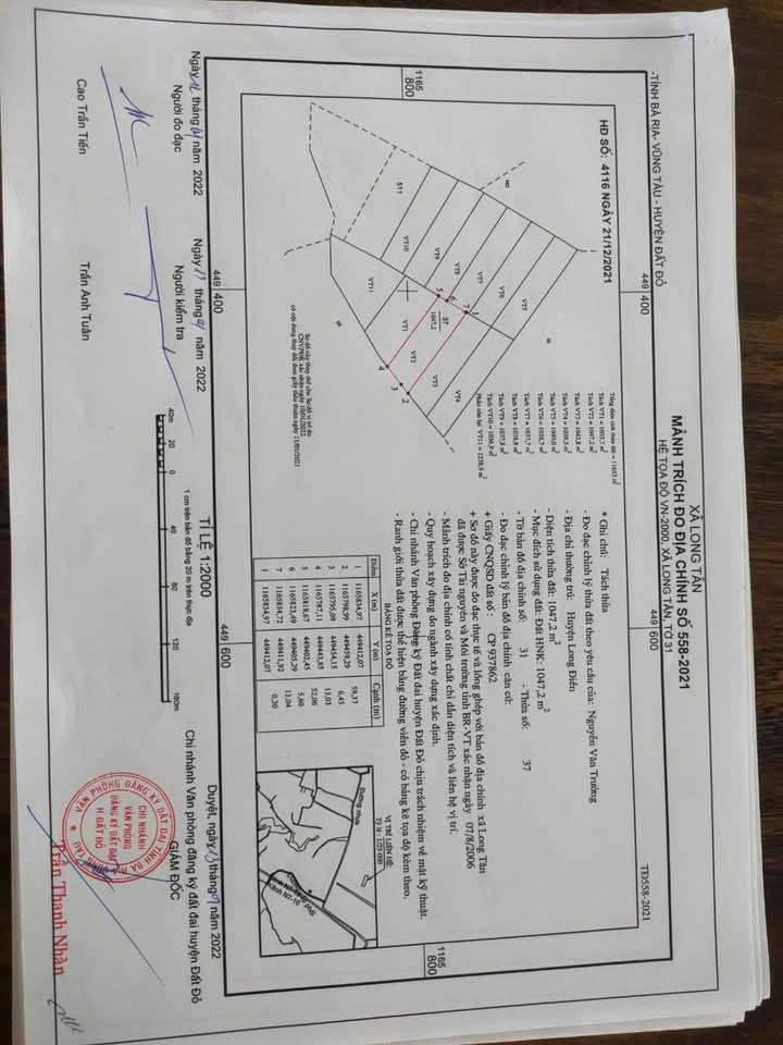 Đất nền 1000m² tại Phước Long Thọ, huyện Đất Đỏ - Giá chỉ 1 tỷ