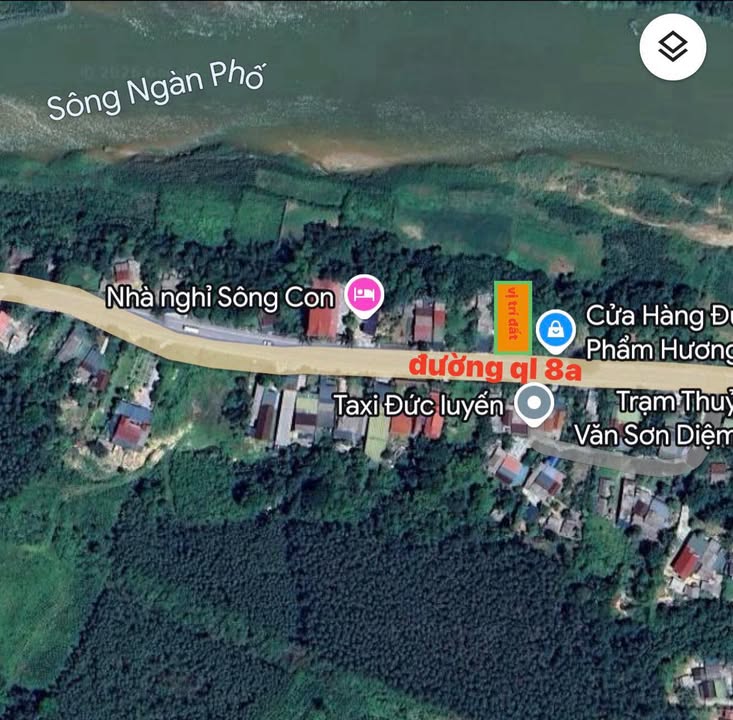 Đất nền thổ cư 280m² gần nhà nghỉ Song Con, Quốc lộ 8A - Giá chỉ 1.6 tỷ!