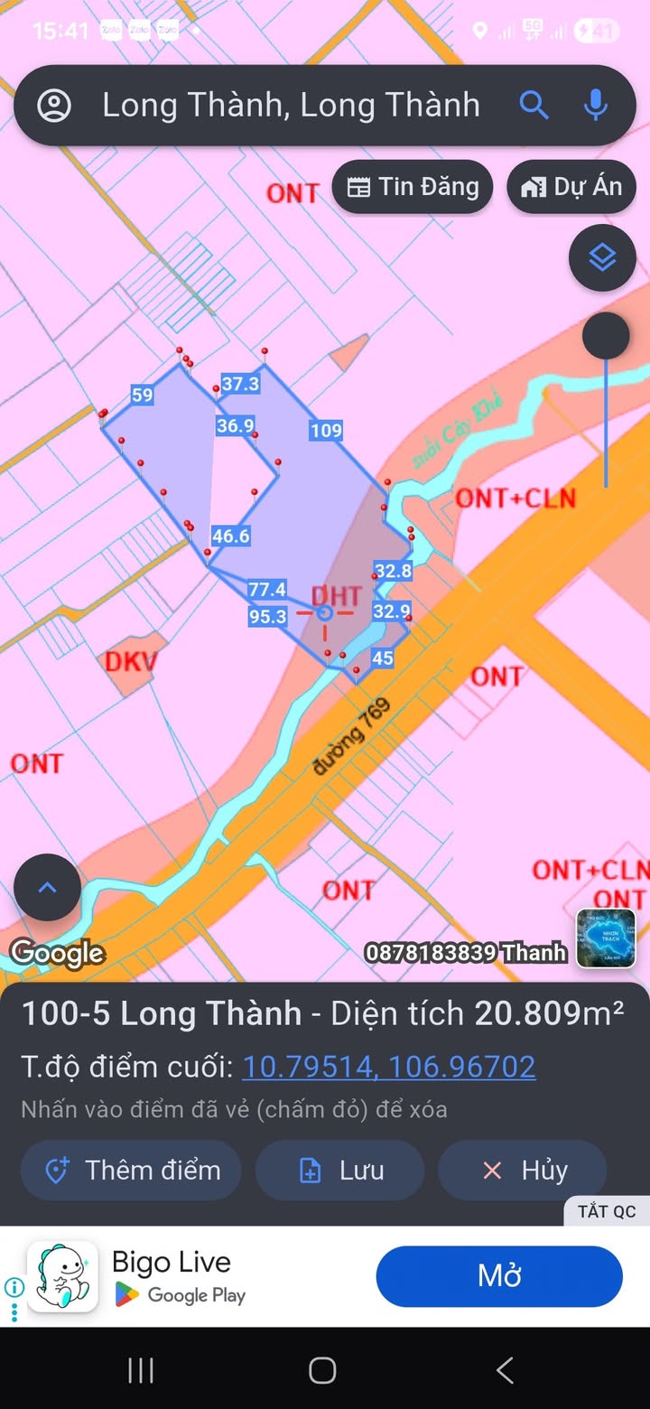 Đất nền mặt tiền đường 769 Lộc An Long Thành 1.7ha - Đầu tư sinh lời ngay!