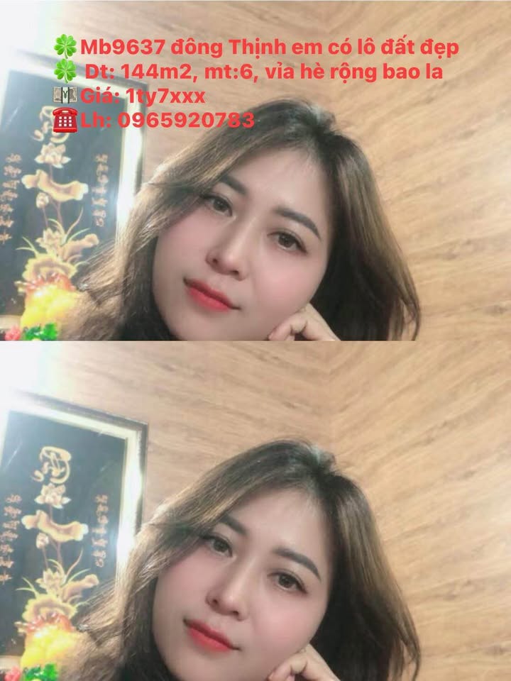 Đất nền Phường Đông Thịnh 144m² giá 1.7 tỷ - Vị trí đẹp, mặt tiền rộng!