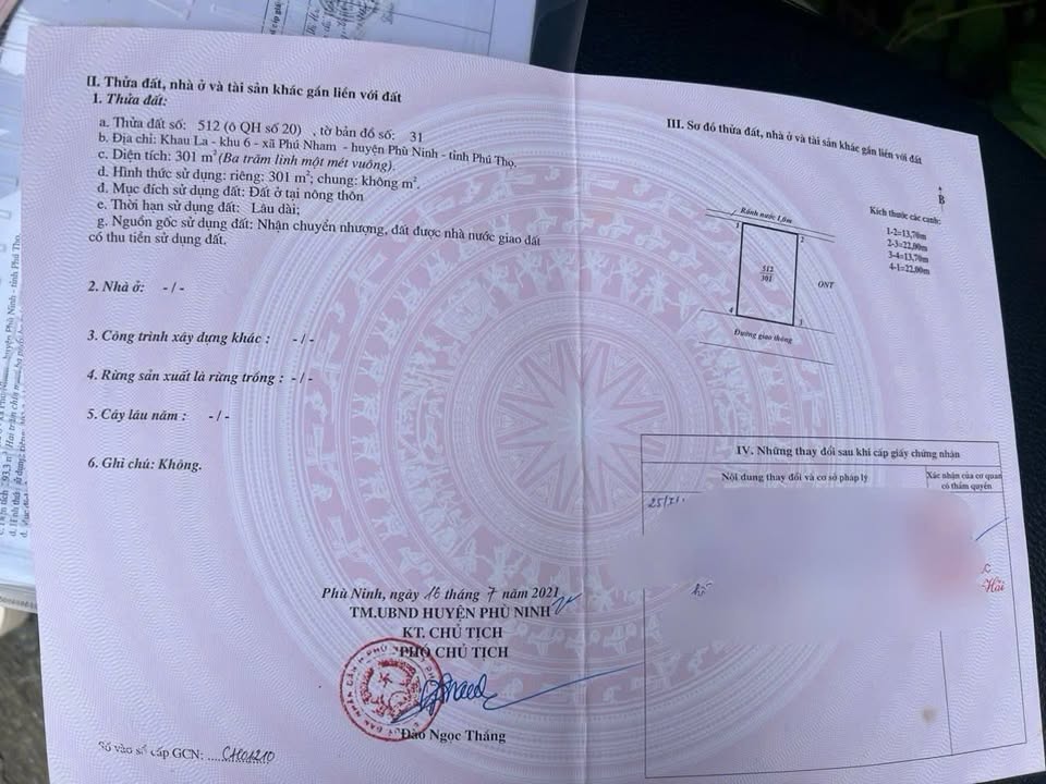 Đất nền liền kề xã Phù Ninh 600m² giá 4.2 tỷ - Vị trí đẹp, dân trí cao!