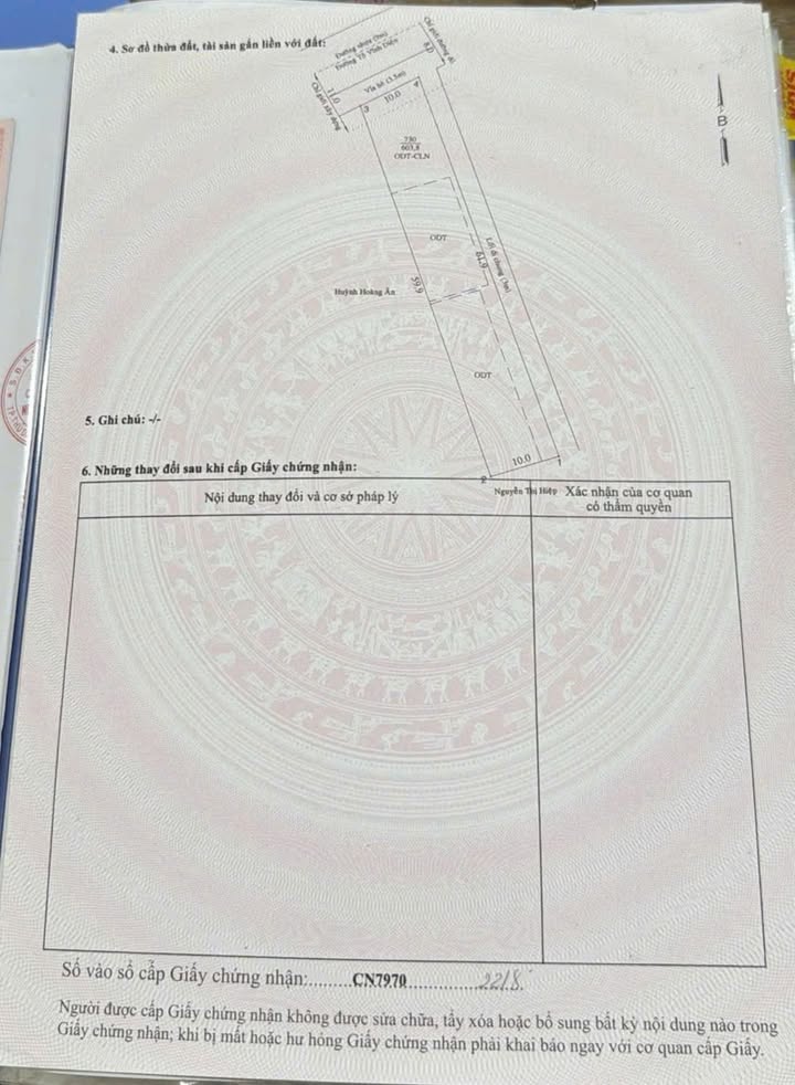 Đất nền Tô Vĩnh Diện, Triệu Sơn, 603m² - Giá chỉ 18.09 tỷ!