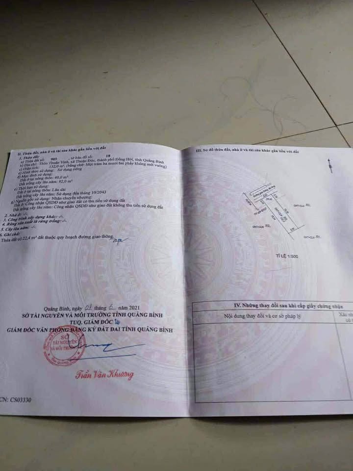 Đất nền Phường Hải Thành, Đồng Hới 132m² giá 500 triệu - Cơ hội đầu tư hấp dẫn!