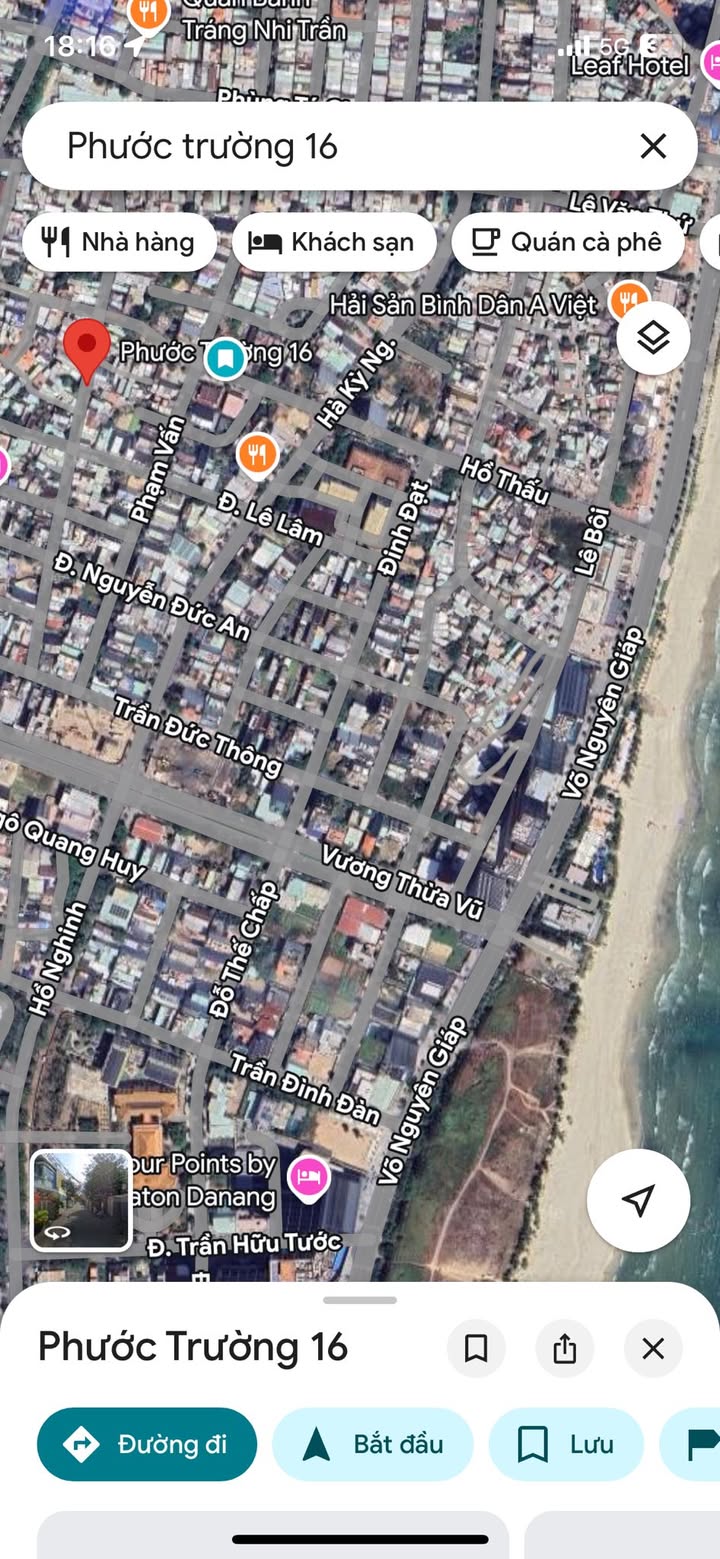 Lô đất 2 mặt kiệt Phước Trường 16, Đà Nẵng 69m² giá 6.2 tỷ - Gần biển và chợ