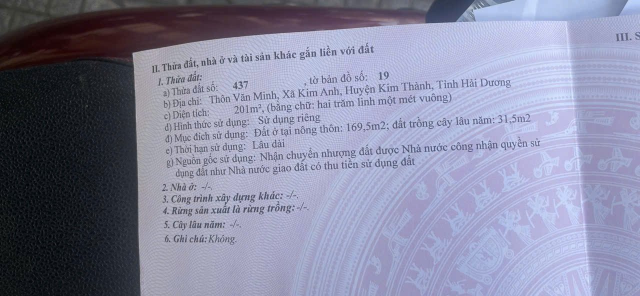 Đất nền Kim Anh - Hải Dương 201m² giá tốt - Đầu tư bền vững!