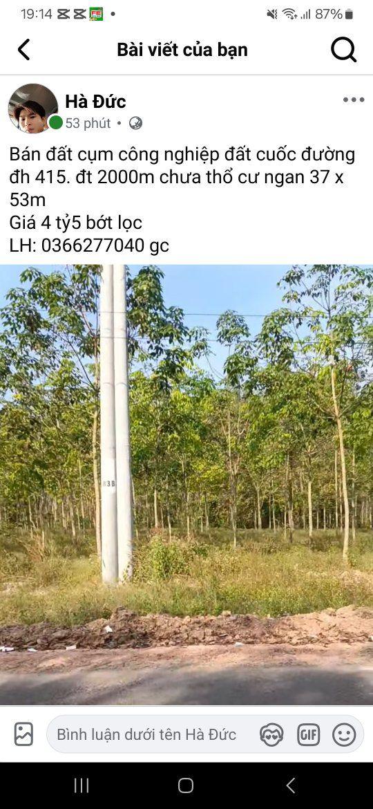 Đất nền khu công nghiệp Đất Cuốc 2000m² giá 4.5 tỷ - Cơ hội đầu tư sinh lời!