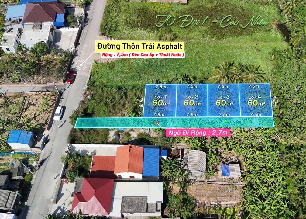 Đất nền tại Xã Cao Minh, Huyện Vĩnh Bảo, 60m² giá 700 triệu - Sổ đỏ chính chủ!